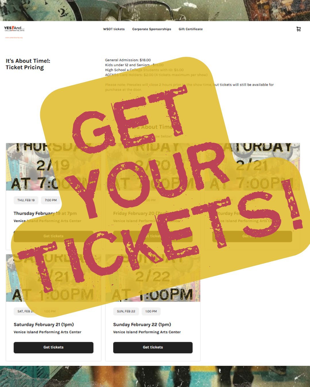 Picture it now.... It's the last weekend in February and you're looking for something fun and unique to do here in Philadelphia. If you plan now, you could already have plans to see our musical, "It's About"!

Tickets are on sale TODAY at t