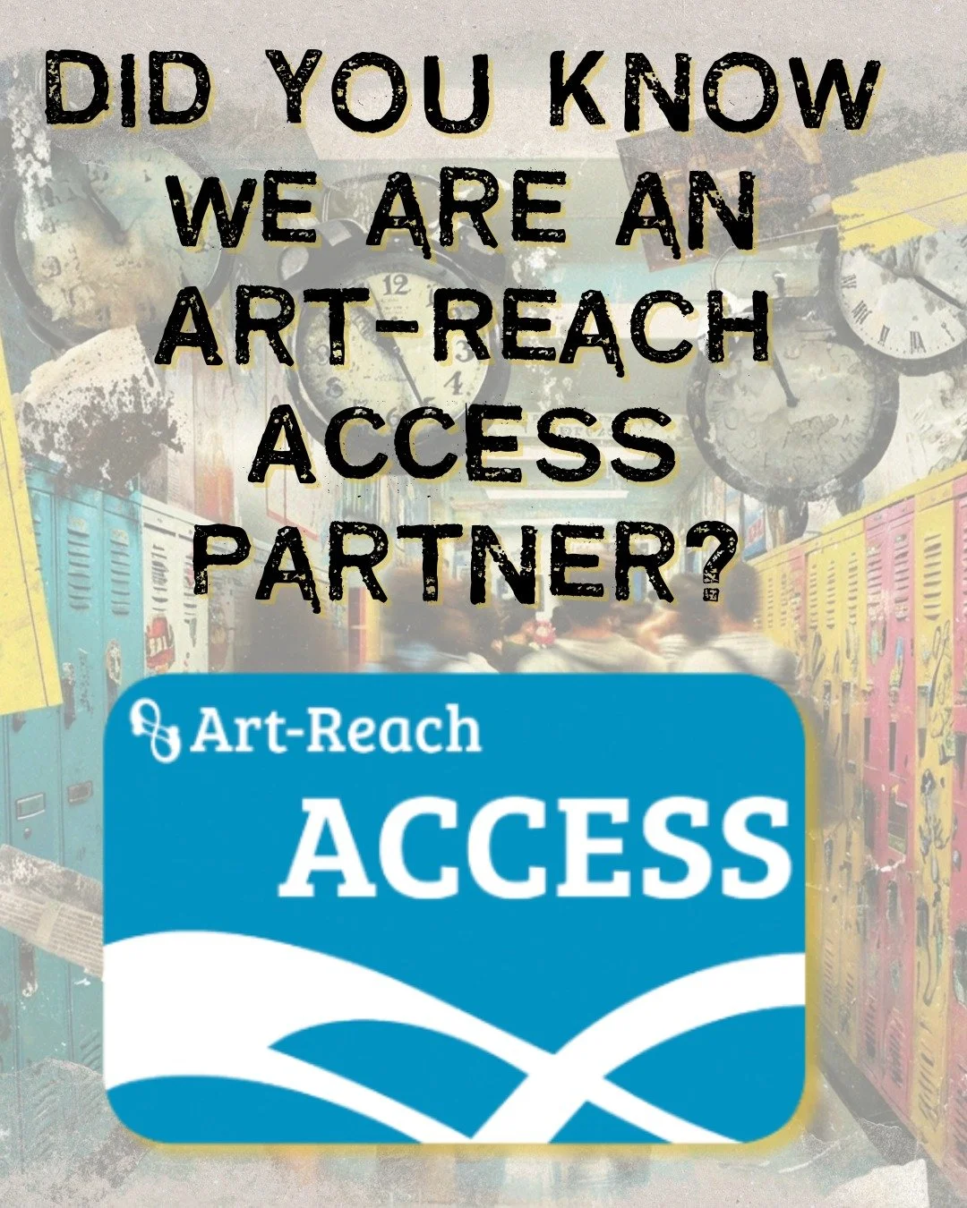 We are a proud participant of the Art-Reach ACCESS program to make the arts more accessible to everyone! With the ACCESS Card, low-income and disabled individuals can engage with our programming for a deeply discounted rate (of just $2 per person, up