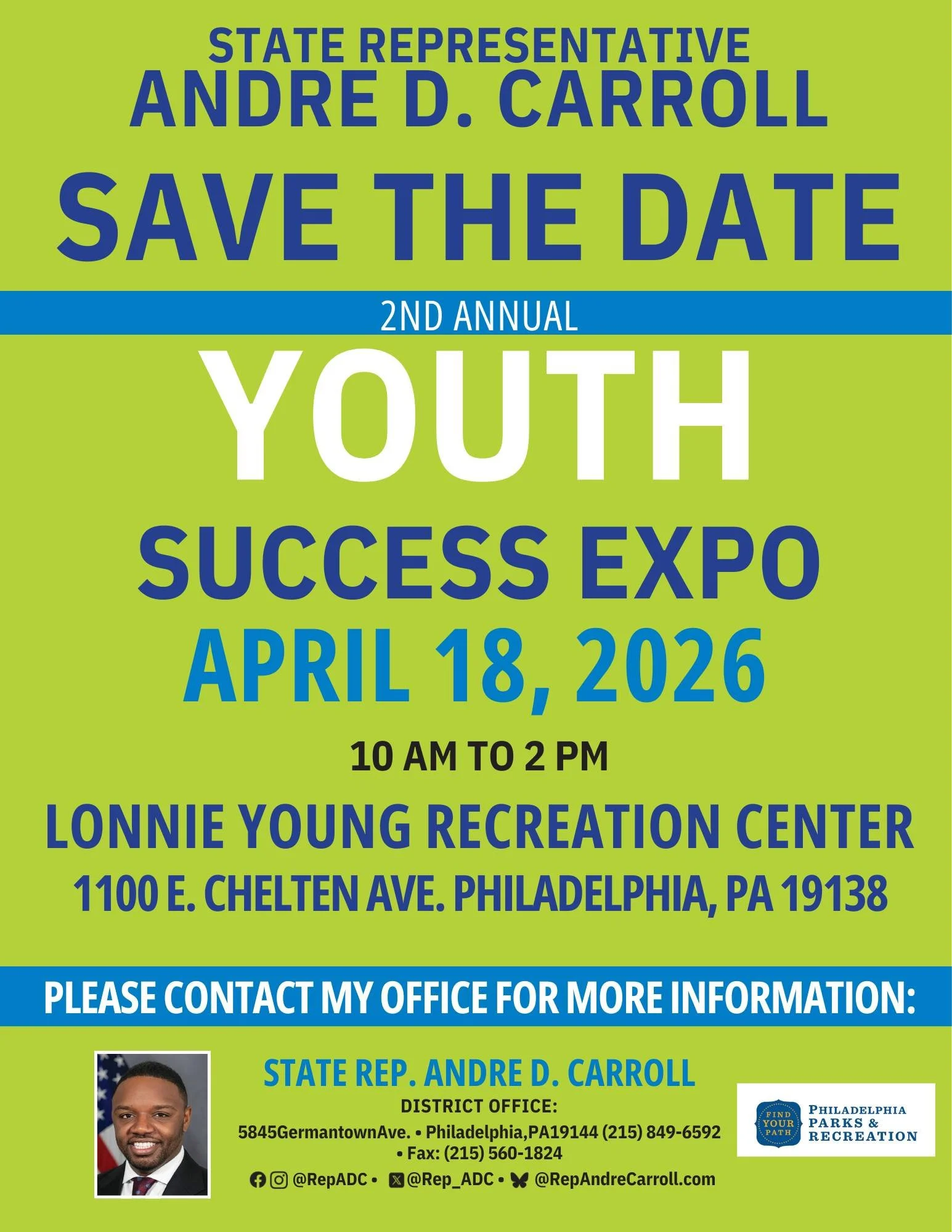 Grab your young person and come see us and so many other great orgs at this Youth Success Expo! 

For more information, reach out to @repadc's office! See you there on April 18th from 10am - 2pm!
