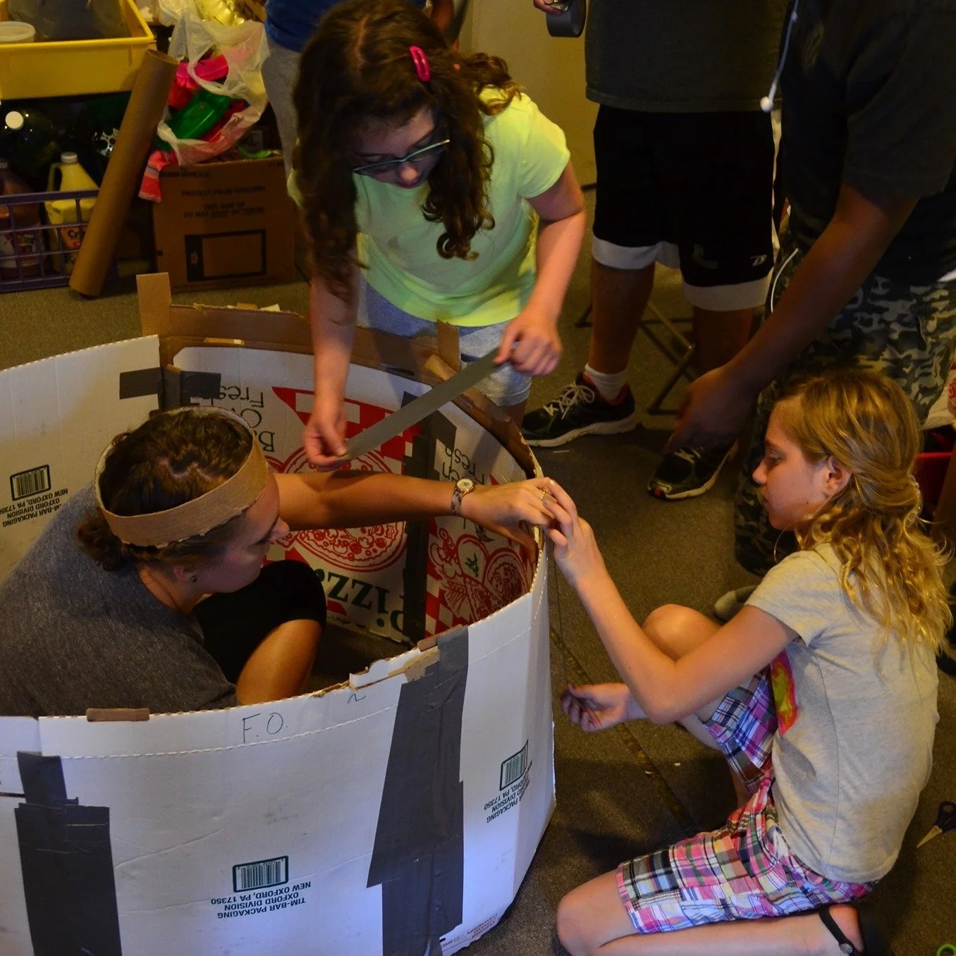 Happy Earth Day! One of our favorite things to do in our programs is find creative ways to reuse materials! 

Check out this #throwback from summer camp in 2014 where we turned pizza boxes into our dragon nest! 
We can't wait to see what creative way