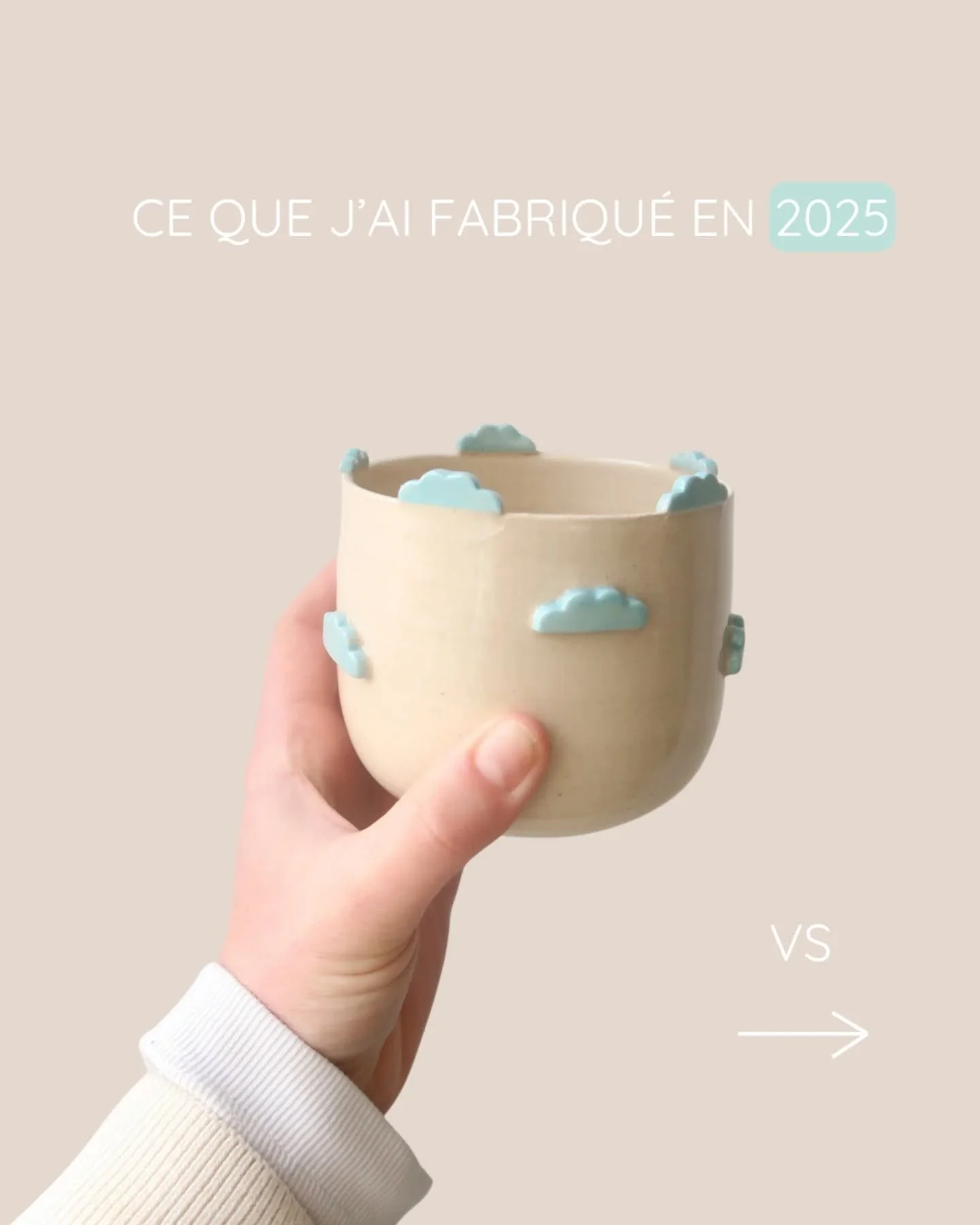 Tout le monde fait la trend 2016 --> 2026 mais je suis revenue bieeeeen plus en arri&egrave;re, l'ann&eacute;e de mes 12 ans en 2000 
J'ai pris des cours de poterie durant mon enfance, entre les cours de dessin et les cours de danse. J'ai pu remet