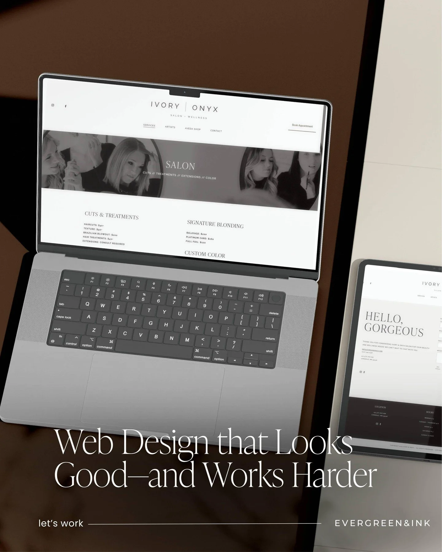 Pretty can perform too. But your website needs more than aesthetic, it needs intention.

You deserve a website that not only attracts, but converts.
That not only inspires but informs. That looks good, and works harder.

For inquiries, visit our site