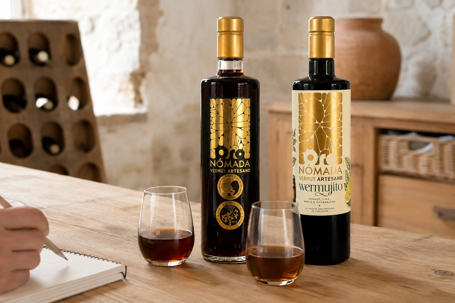 Cata comparativa de Oro Nómada Original y Wermujito