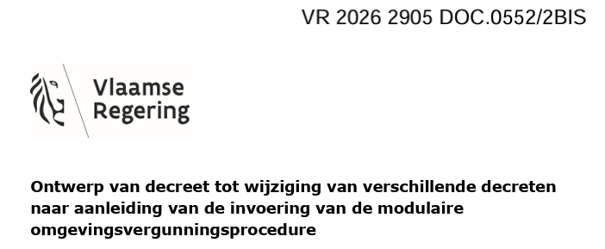 Rechtszekere en robuuste omgevingsvergunningen: van conceptnota naar voorontwerp van decreet