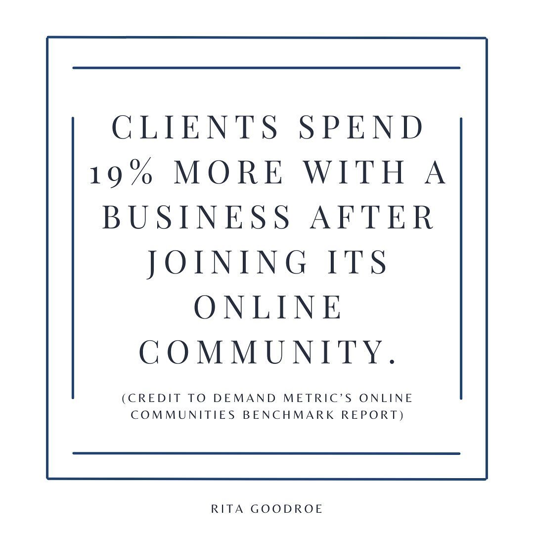 Did you know that clients spend 19% more with a business after joining its online community? That's the power of building a strong community around your brand! 🚀 

If you're an entrepreneur looking to grow your business organically, you won't want t