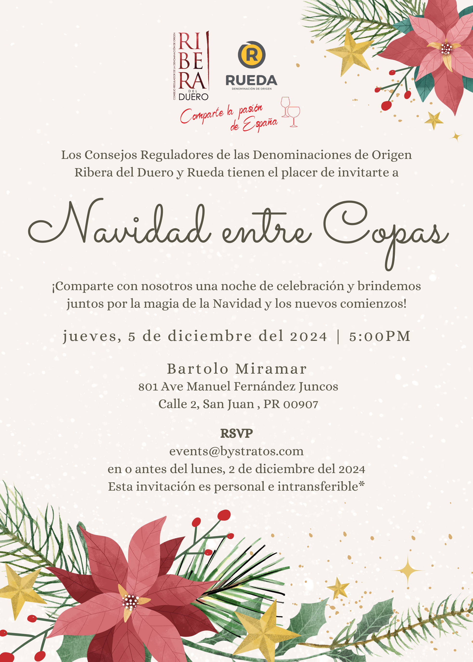 Navidad Entre Copas con Ribera del Duero y Rueda