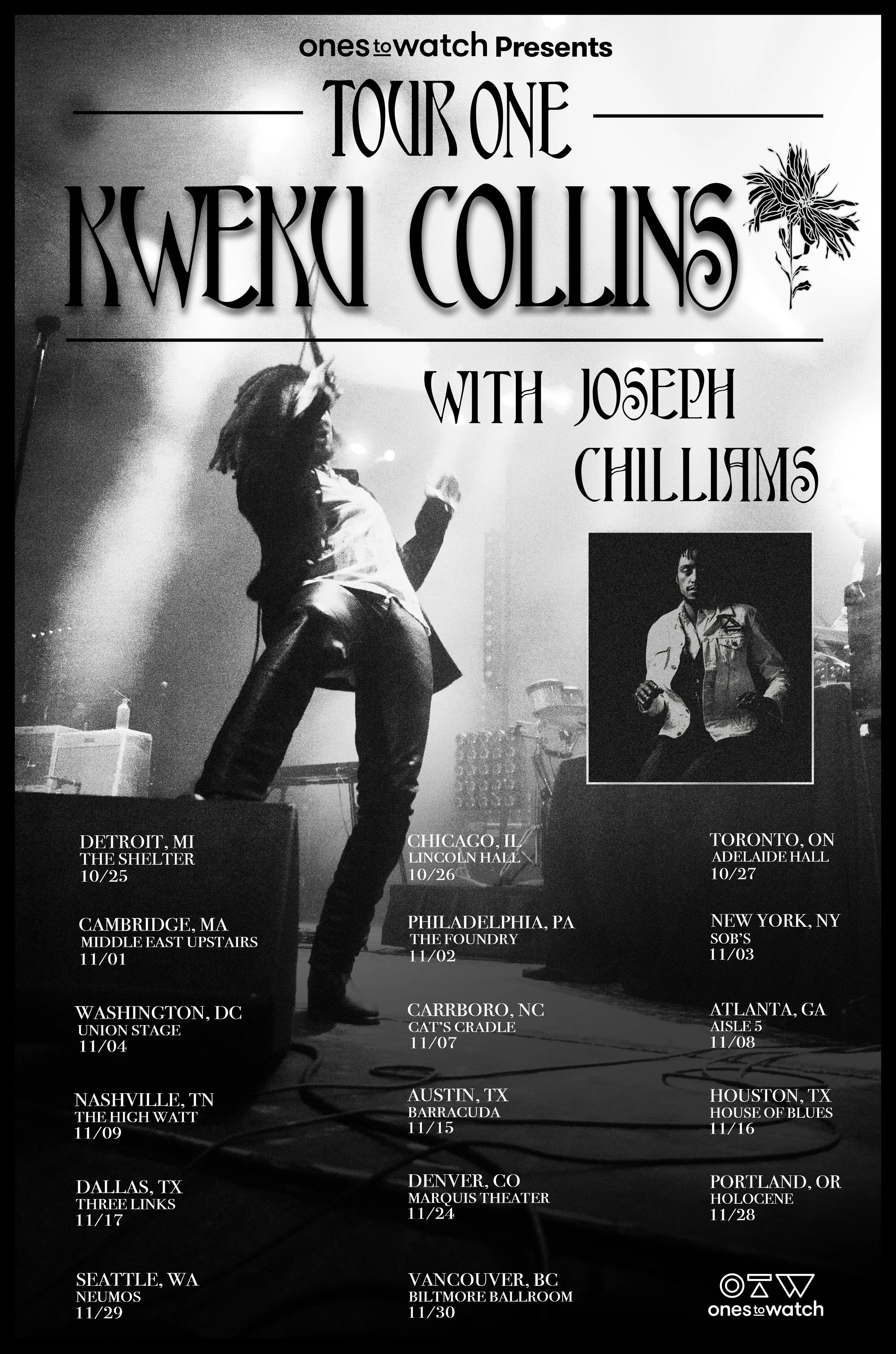 Ones To Watch Announces "Tour One" By Kweku Collins With SPECIAL GUEST Joseph ChillIams
