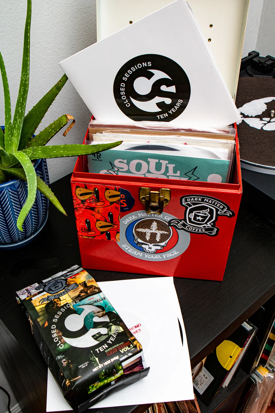 Closed Sessions x Dark Matter Coffee: 10 Year Anniversary Blend + Double 7" featuring Action Bronson, Raekwon, and More