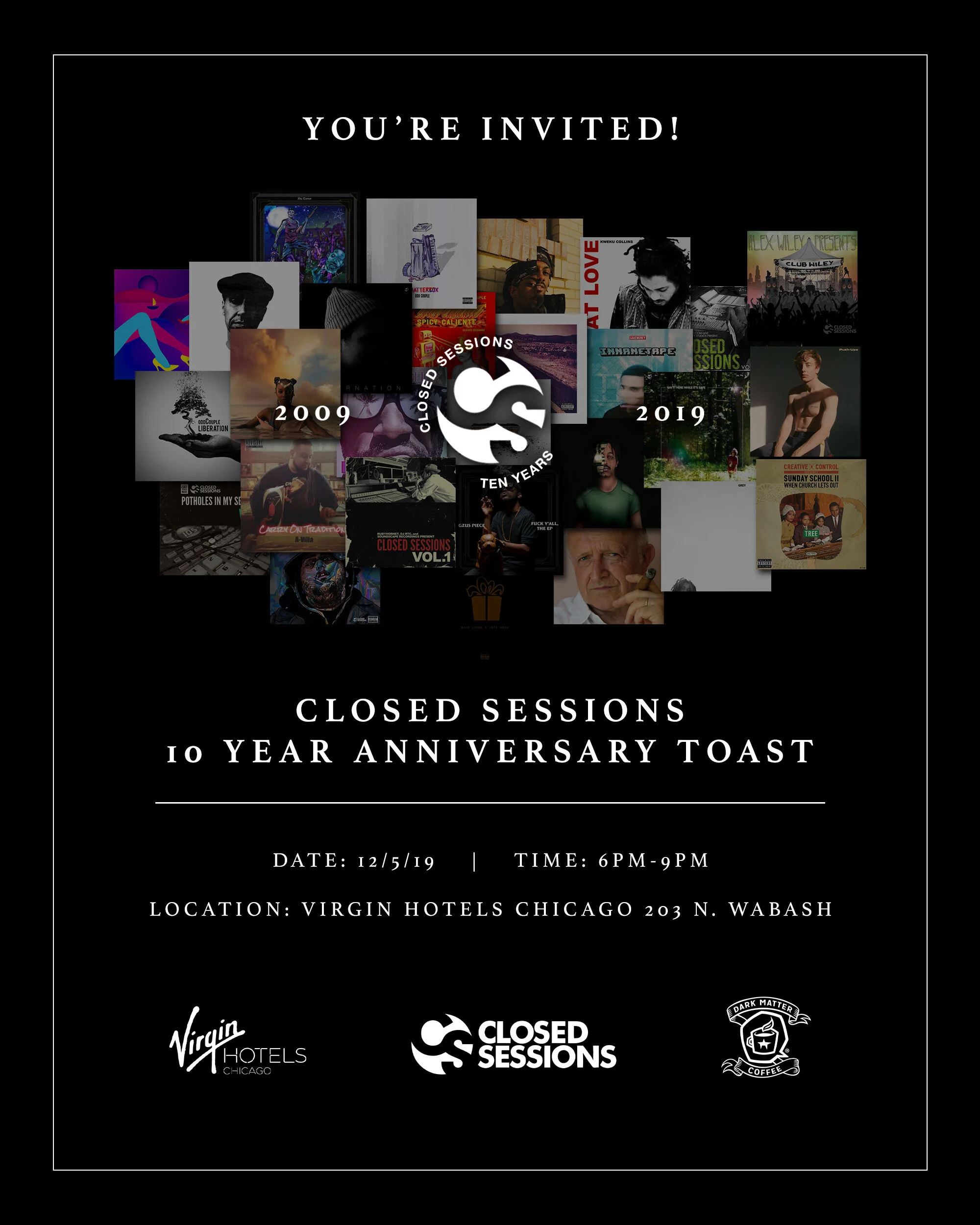 RSVP For The Closed Sessions 10 Year Toast