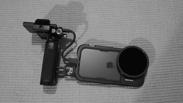 iPhone 15 Pro with Neewer Cage