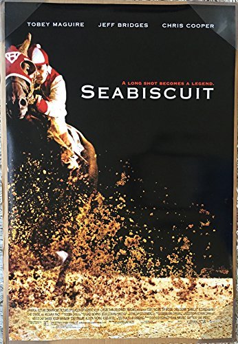 Seabiscuit poster with a man riding a horse