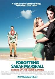 Forgetting Sarah Marshall poster with a man standing alone on a beach while a couple embrace in the foreground