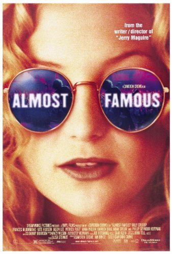 Almost Famous poster with the film’s name in sunglasses a girl wears