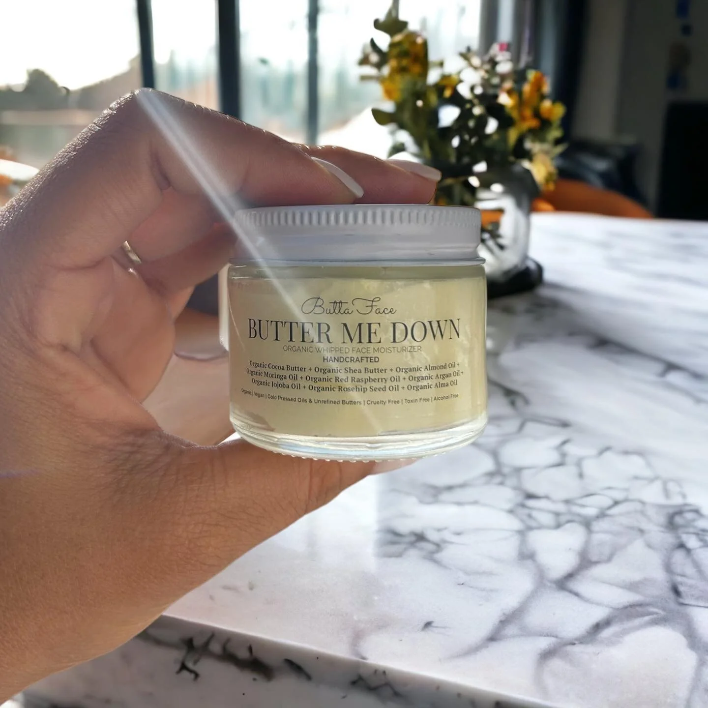 Moisturize with our all organic &amp; cold pressed whipped butter. Coconut oil free &amp; packed with omega- 3 fatty acids, essential vitamins such as vitamin A, B, E and more! Target winkles, fine lines &amp; premature aging ✨ 

Available for purcha