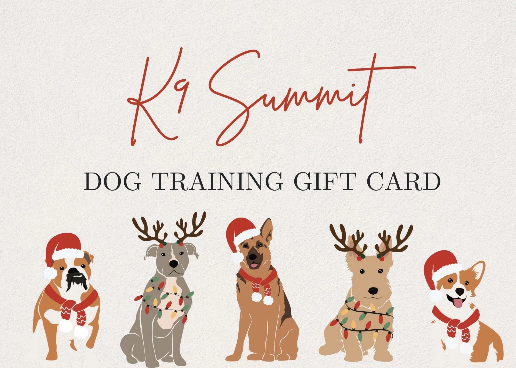 Dog Training Gift Card