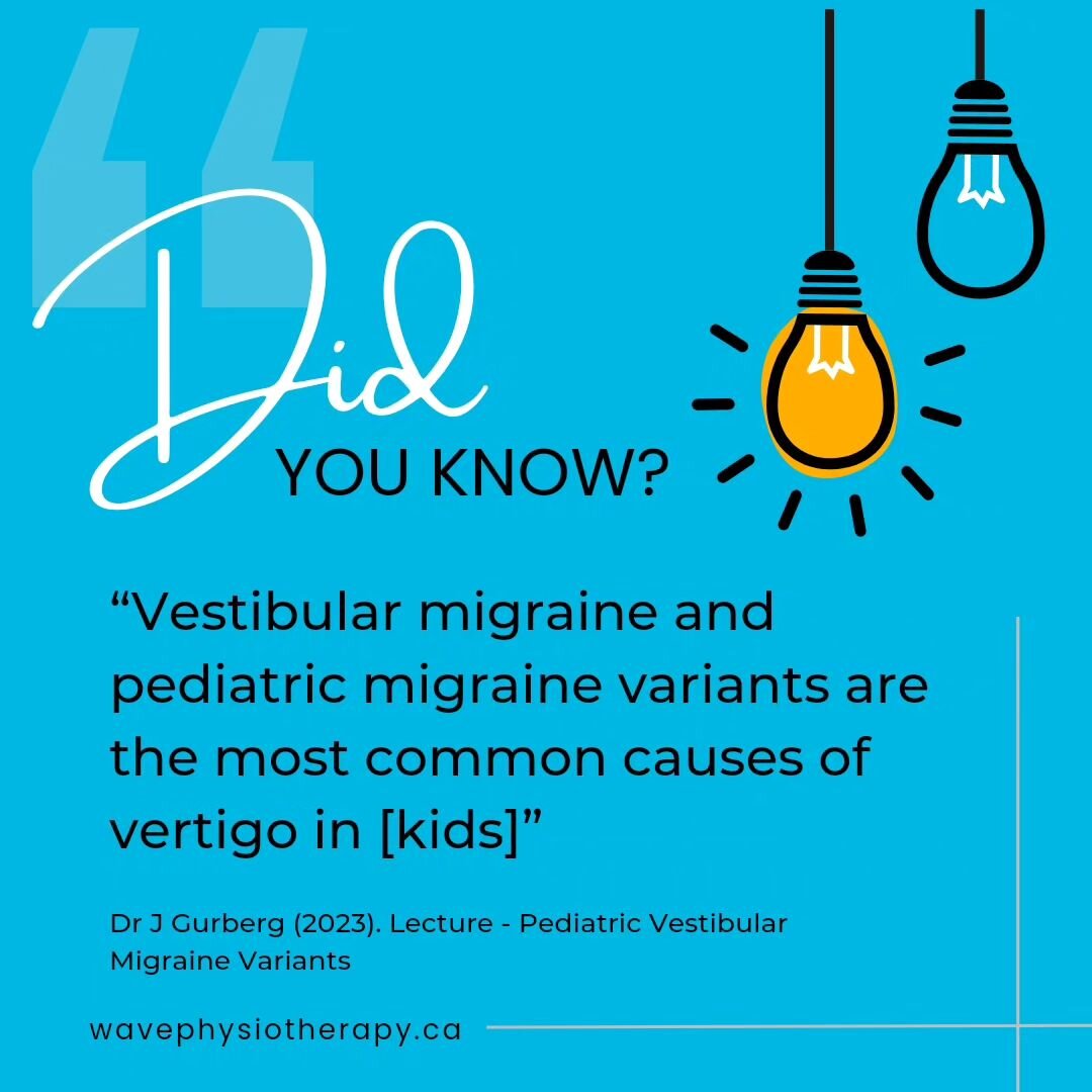 As more kids are being diagnosed with vestibular disorders, data is showing that vestibular migraine &amp; other paediatric migraine variants are the most common cause of vertigo &amp; dizziness in kids.&nbsp;

Identifying children with migraine vari