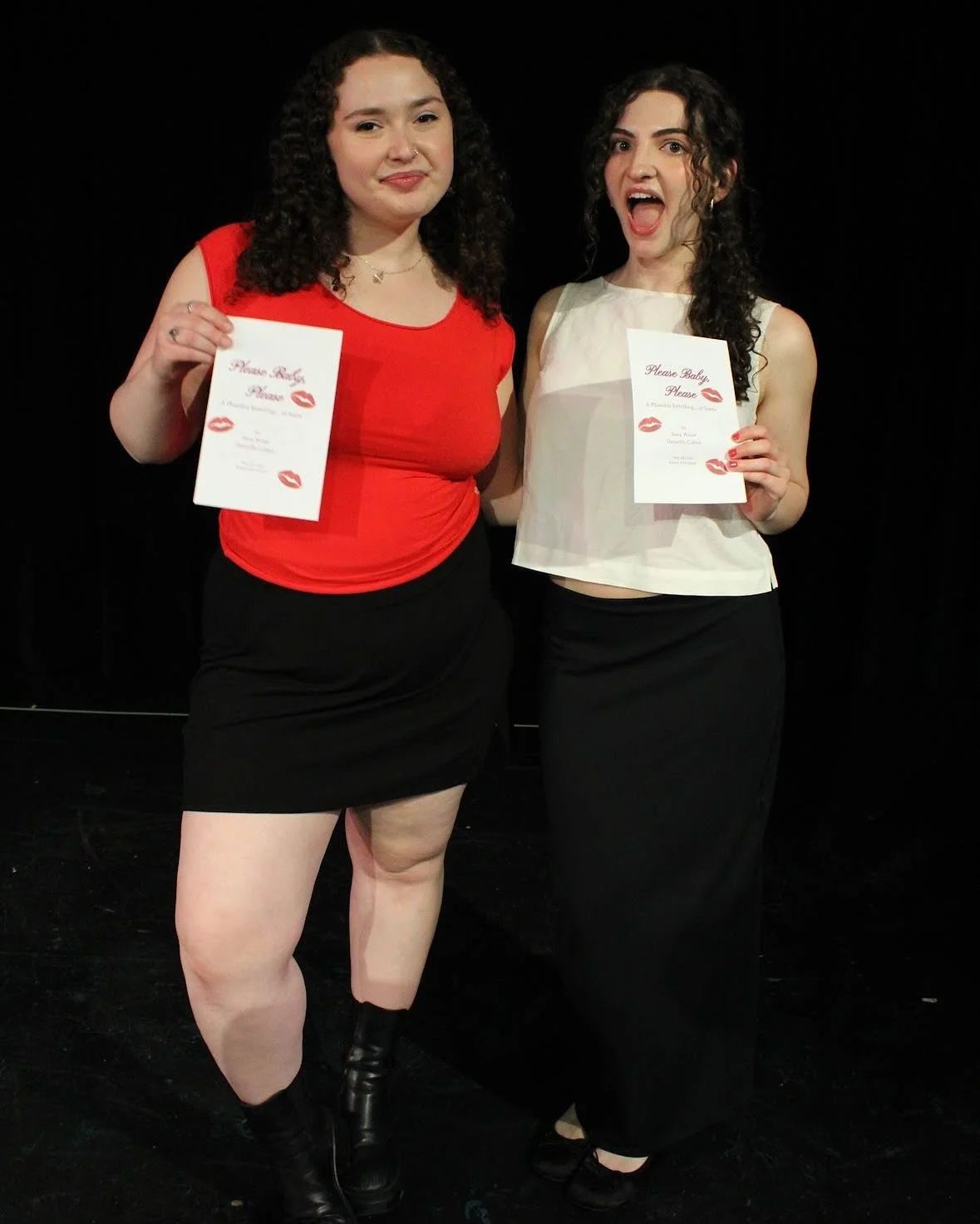 PLEASE BABY, PLEASE 💋💋💋 aka your favorite curly haired writing duo back at it again!! thanks to everyone who showed up last night ❤️ we love you and our little phone sex play