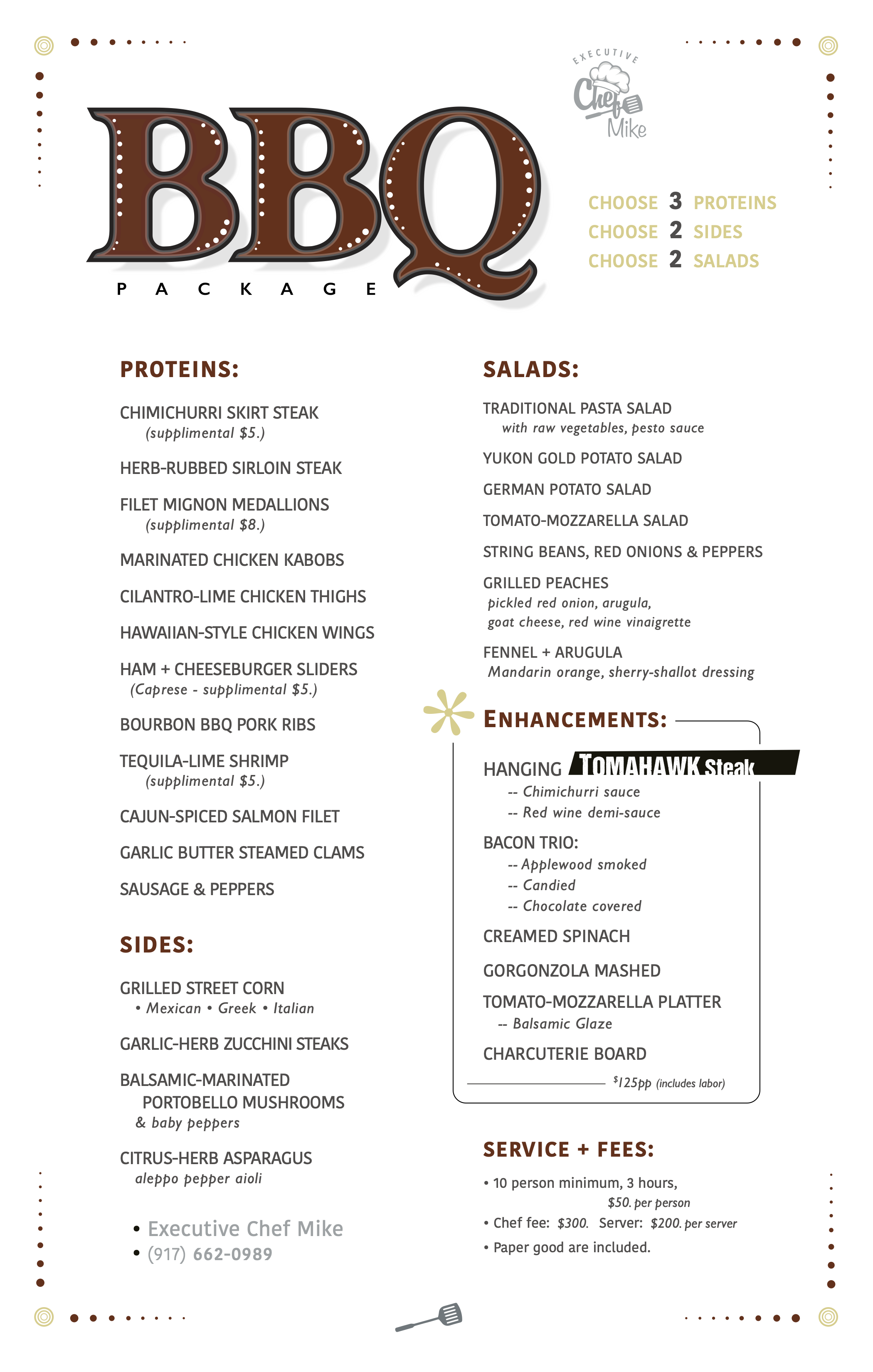 BBQ Package Menu