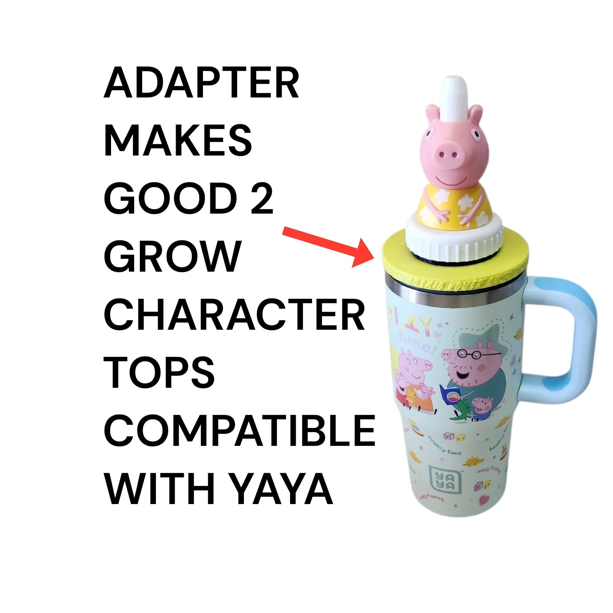 Universal Character Drink Top Adapter – Compatible with YAYA My First Travel Tumbler 12oz