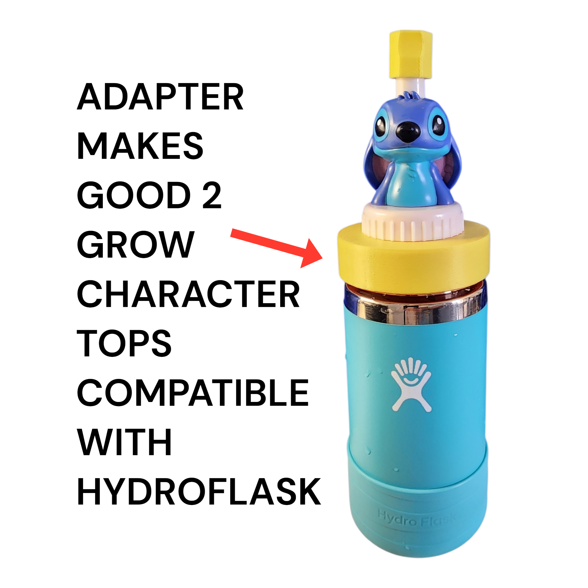 Universal Character Drink Top Adapter – Compatible with Hydro Flask 12oz Style Kids Bottles