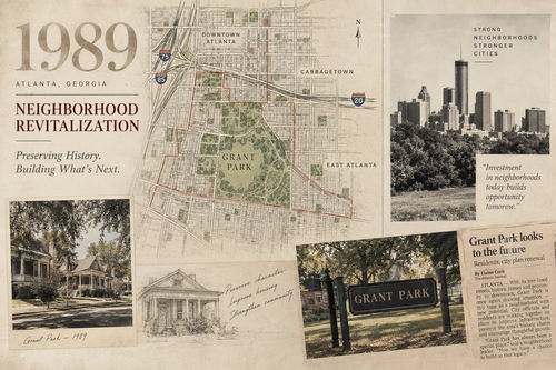 1989 Atlanta and Grant Park urban revitalization visual