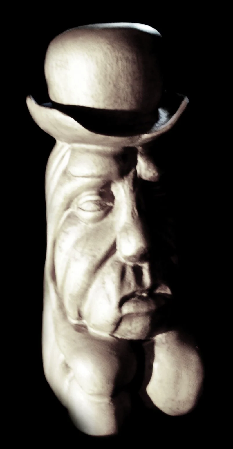 just head, carved from AFRICAN MAHOGANYM 3*3 *10 