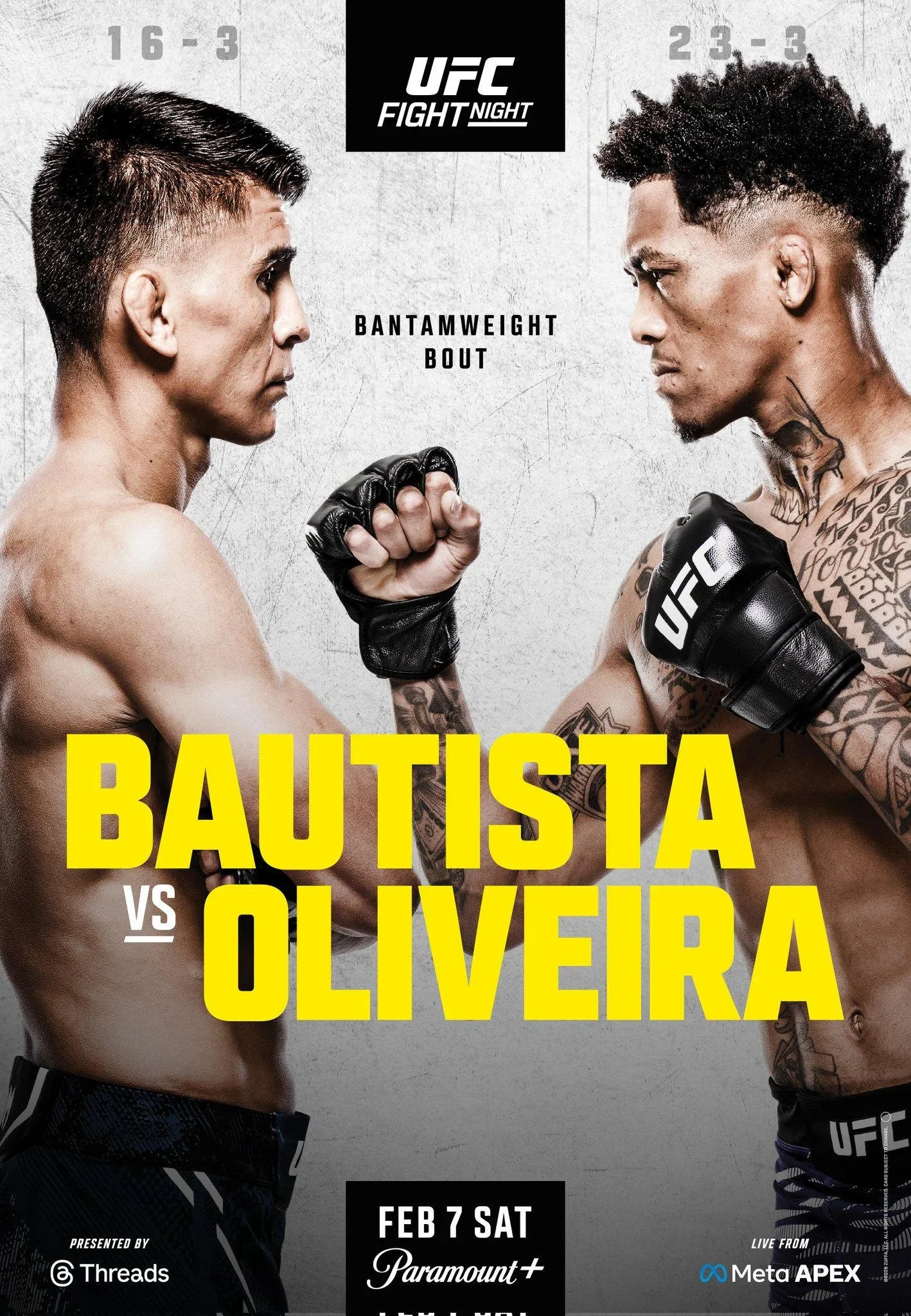 UFC Fight Night: Bautista vs. Oliveira Preview