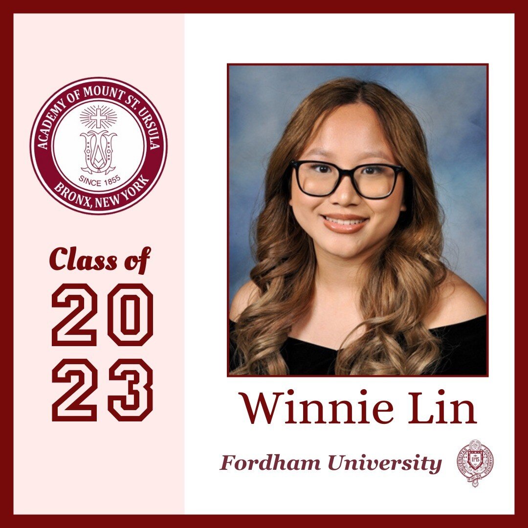 We are excited to announce Winnie Lin will attend Fordham University in the fall and plans to study Political Science!

&quot;I am excited to start a new journey at Fordham University studying Political Science. I can&rsquo;t wait to meet new friends