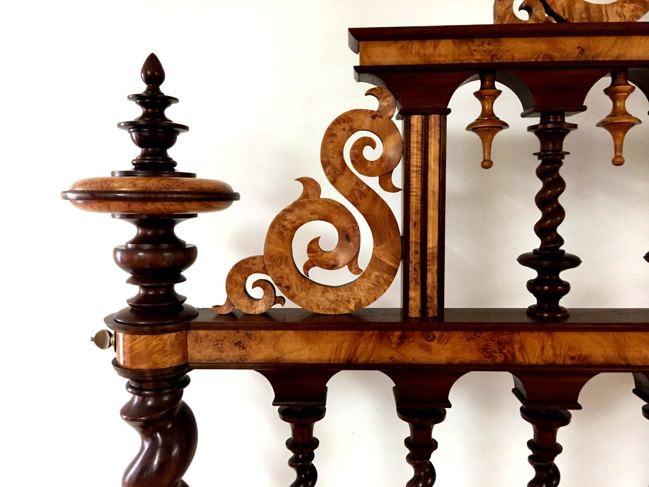 Detail from a reproduction of an antique 16th century Portuguese state bed.