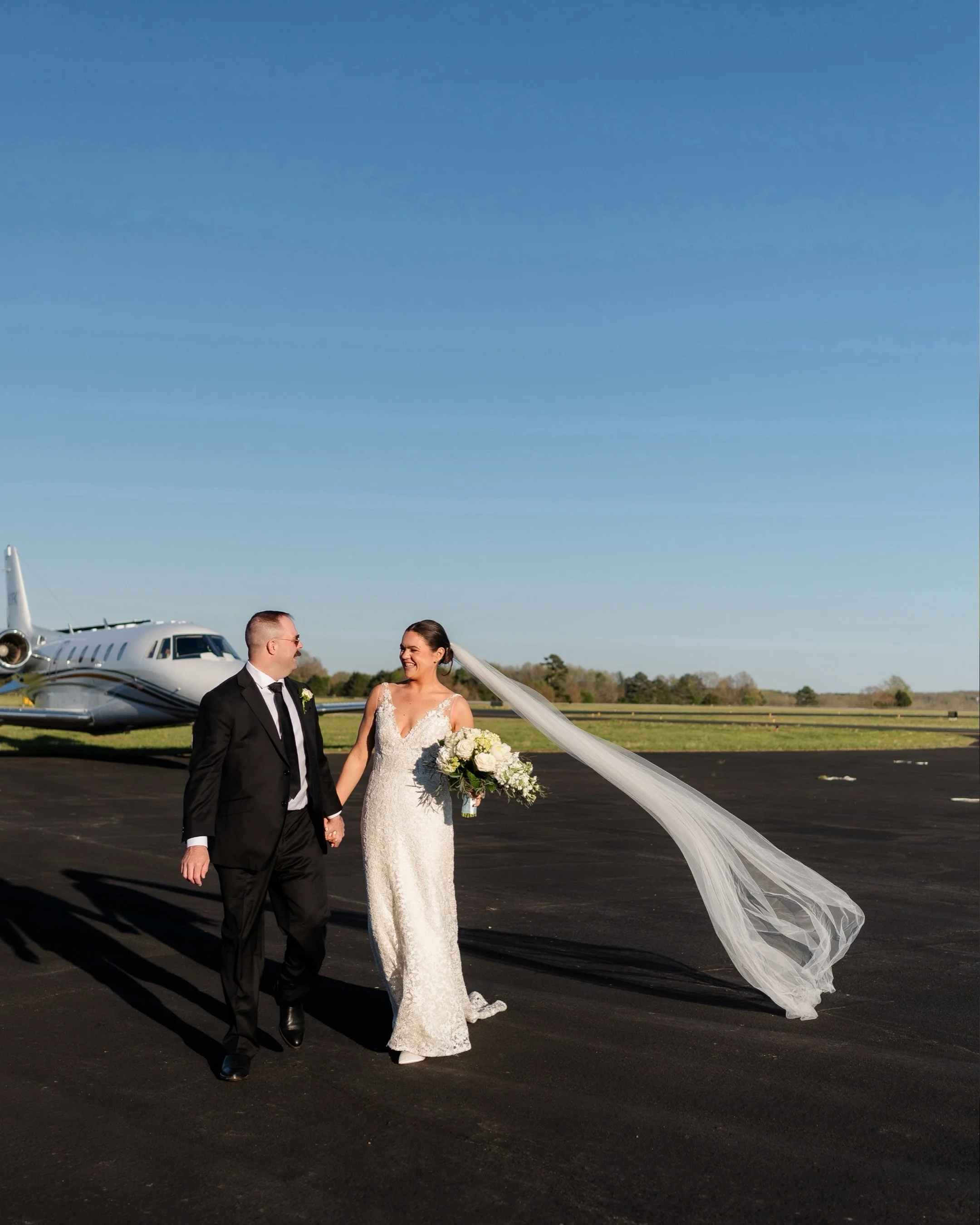 The Frazees have landed 🤩 | March 28, 2026

Nicole + Joe&rsquo;s wedding day in Jackson was covered in sun, Taylor Swift vocals, and intentional details around every corner. With the party at an airport hangar surrounded by food trucks and filled wi