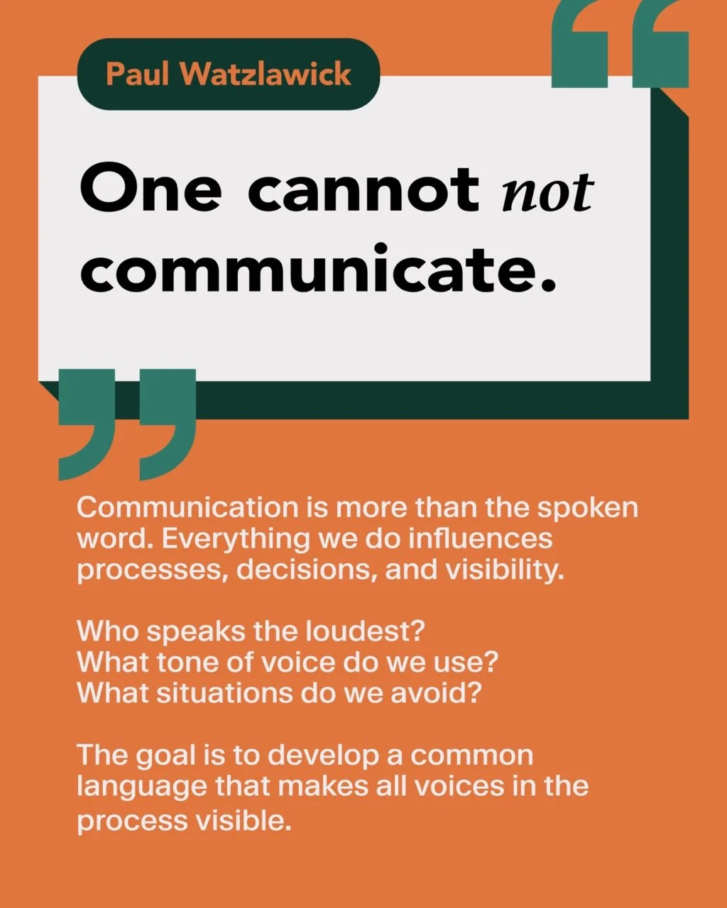 quote Watzlawick communication Architecture