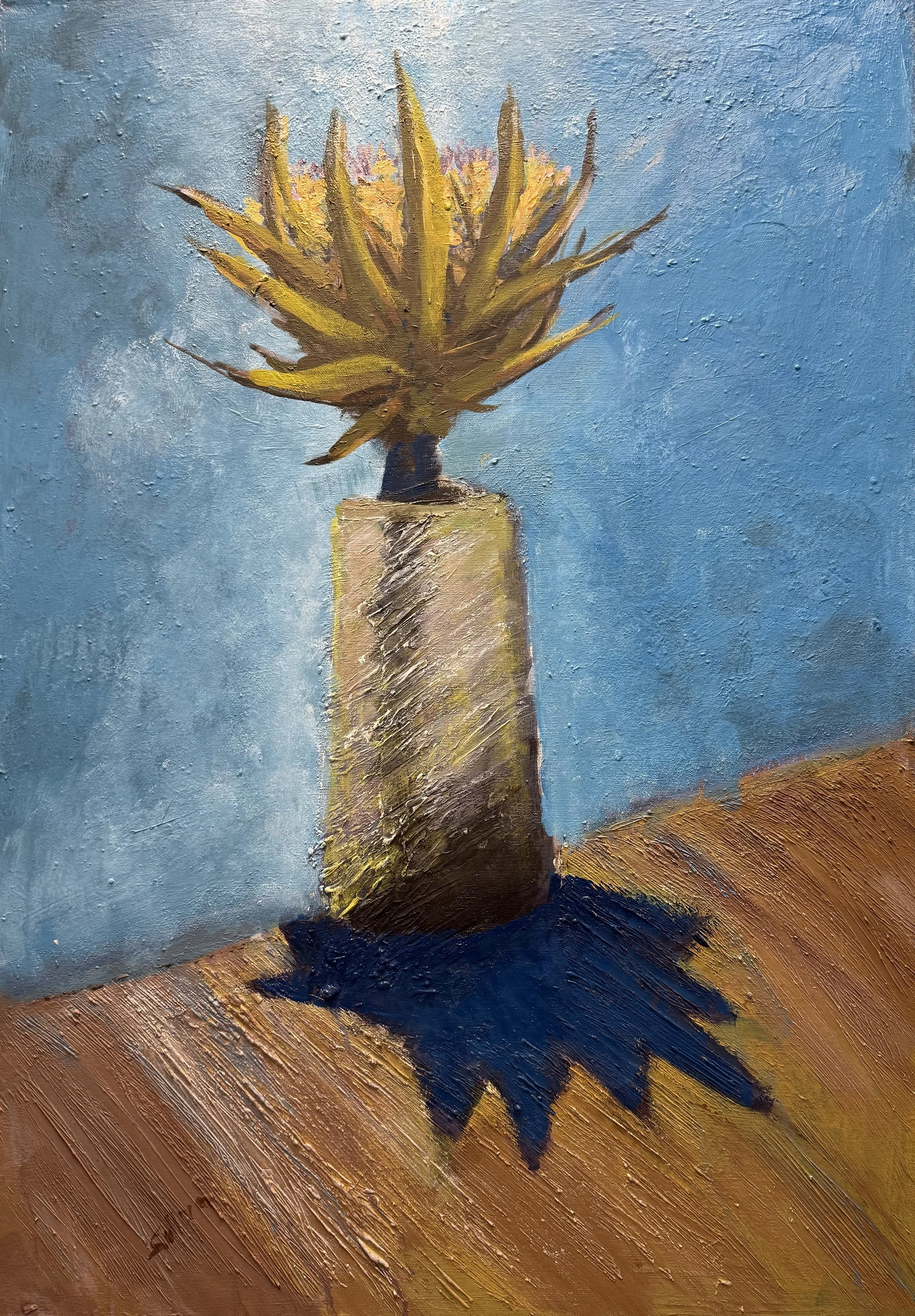 ARTICHOKE IN BLOOM, Acrylic, 40x28