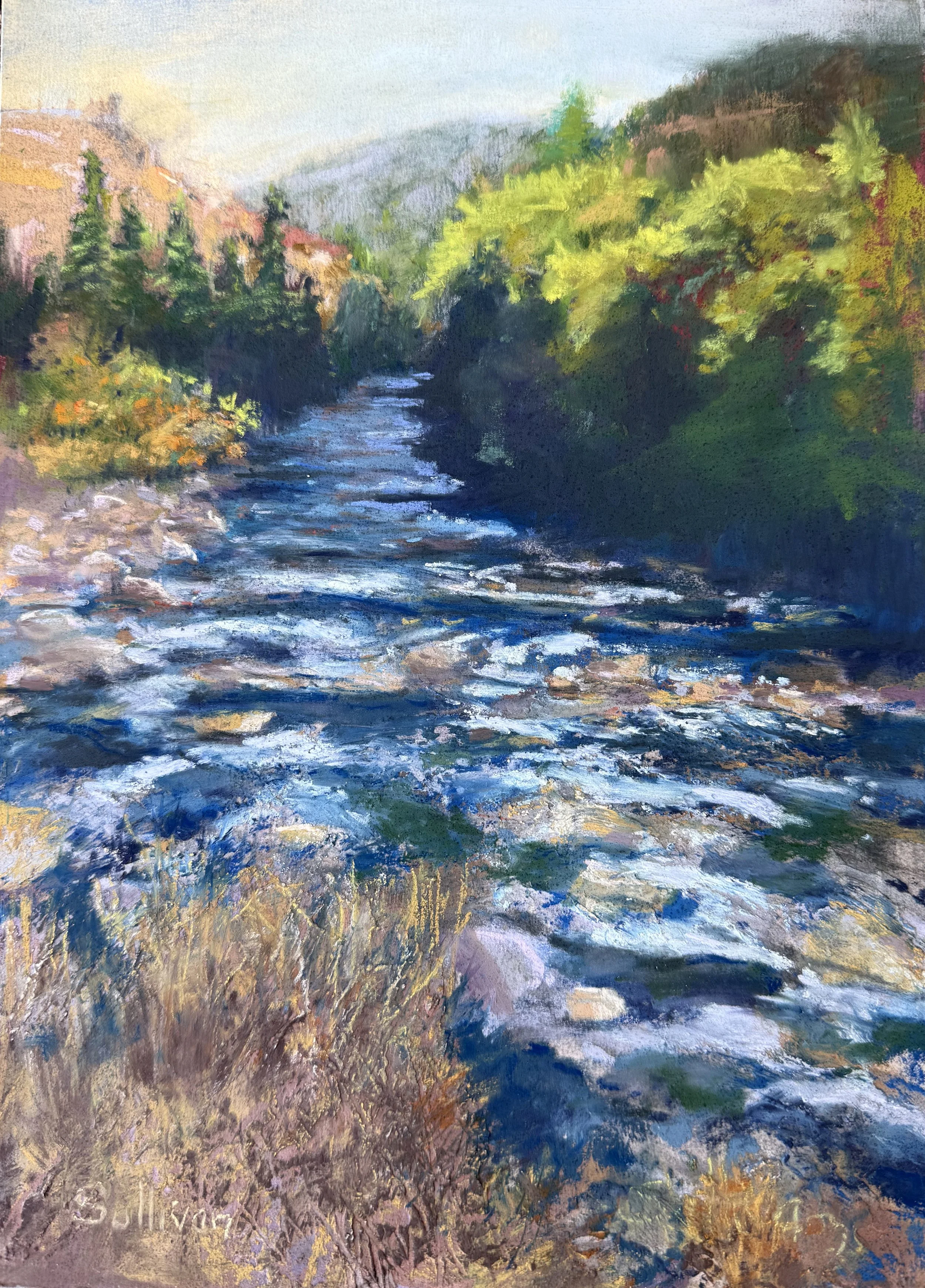 SPRING CREEK, Pastel, 12x9