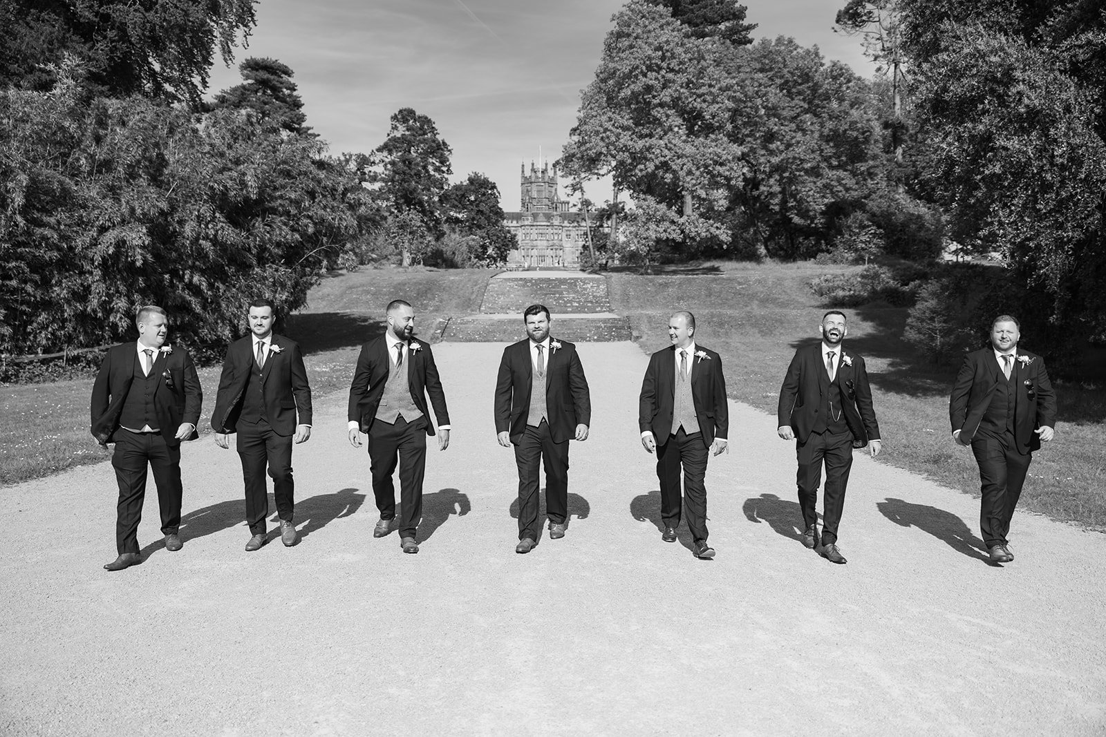 Groomsmen at Margam Castle