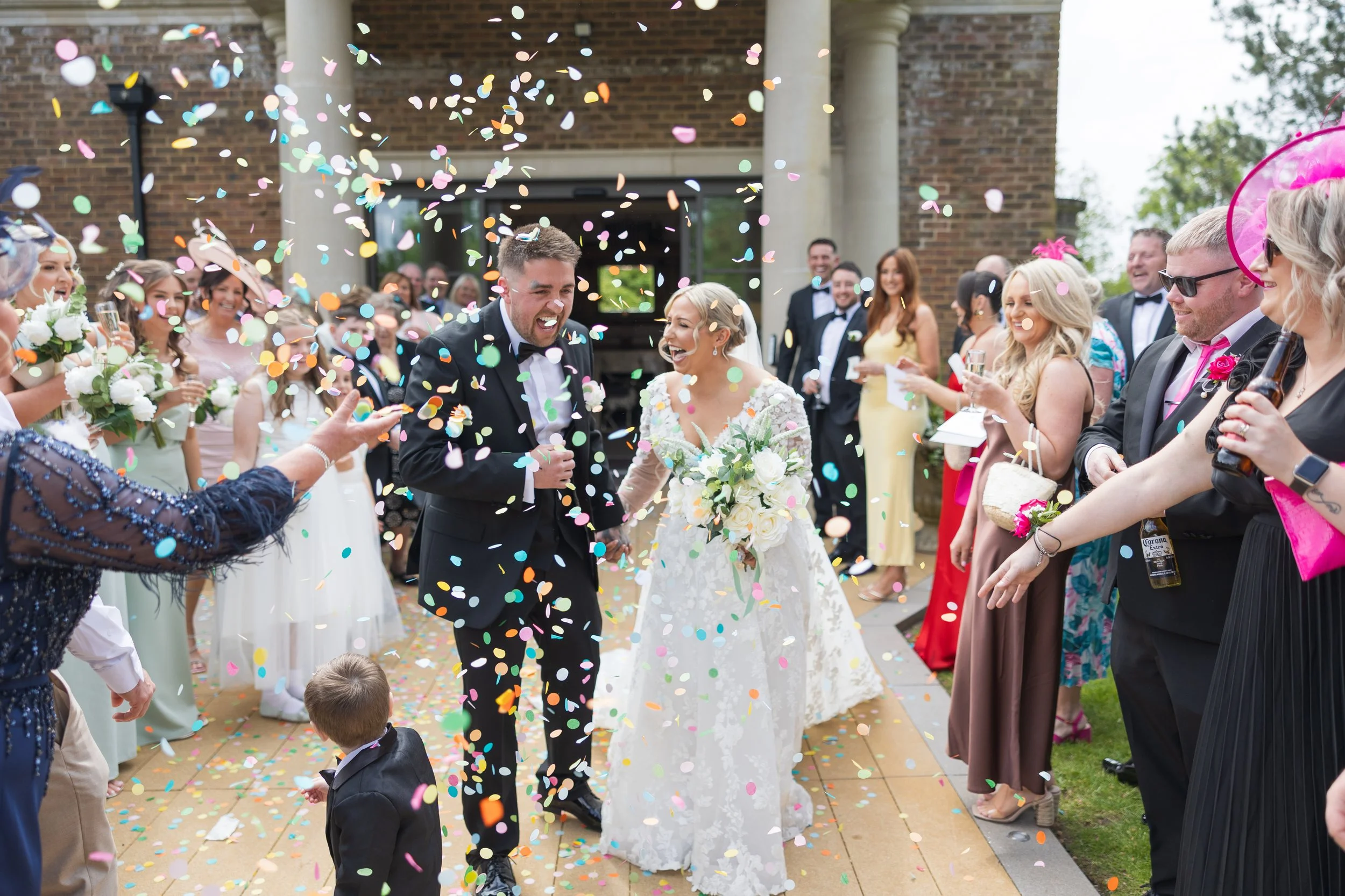 Confetti fun at De Courceys Manor