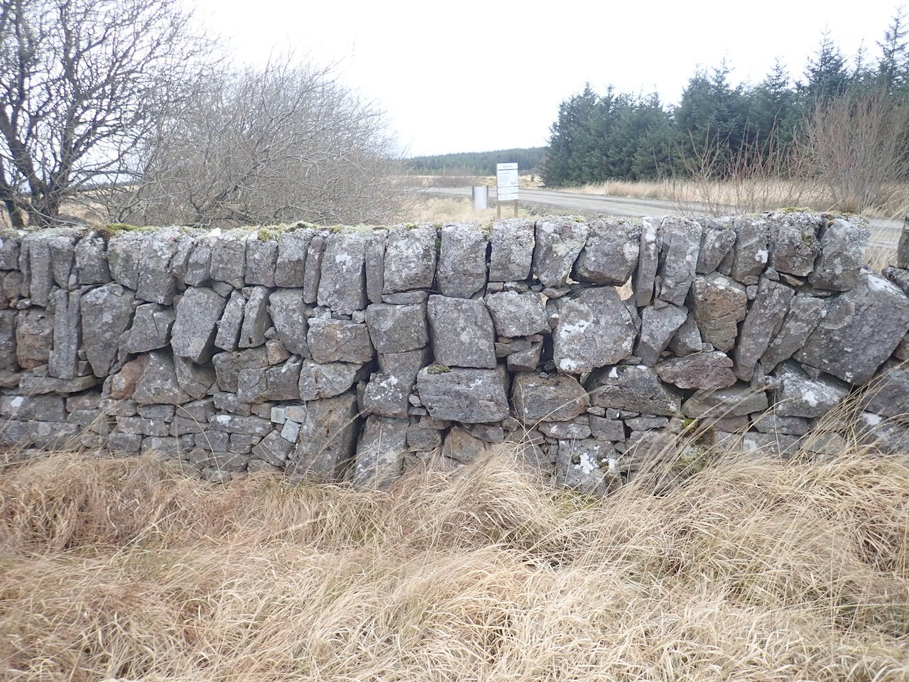 Spotted in Galloway in Scotland, an interesting take on Scottish single skin walls built by sub-contractors for Scottish Water (Dave Purvis)