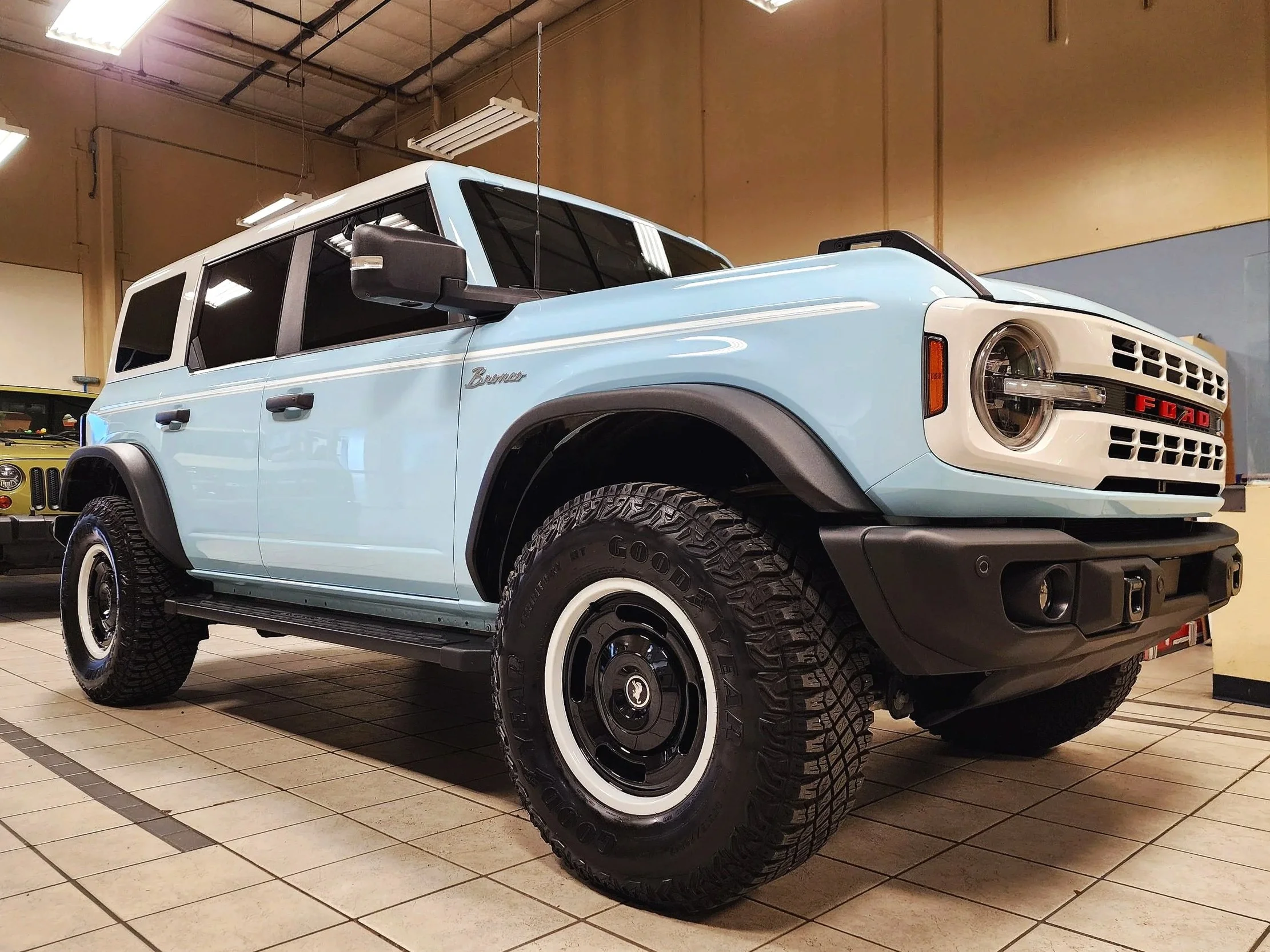 baby blue bronco ceramic coating paint correction