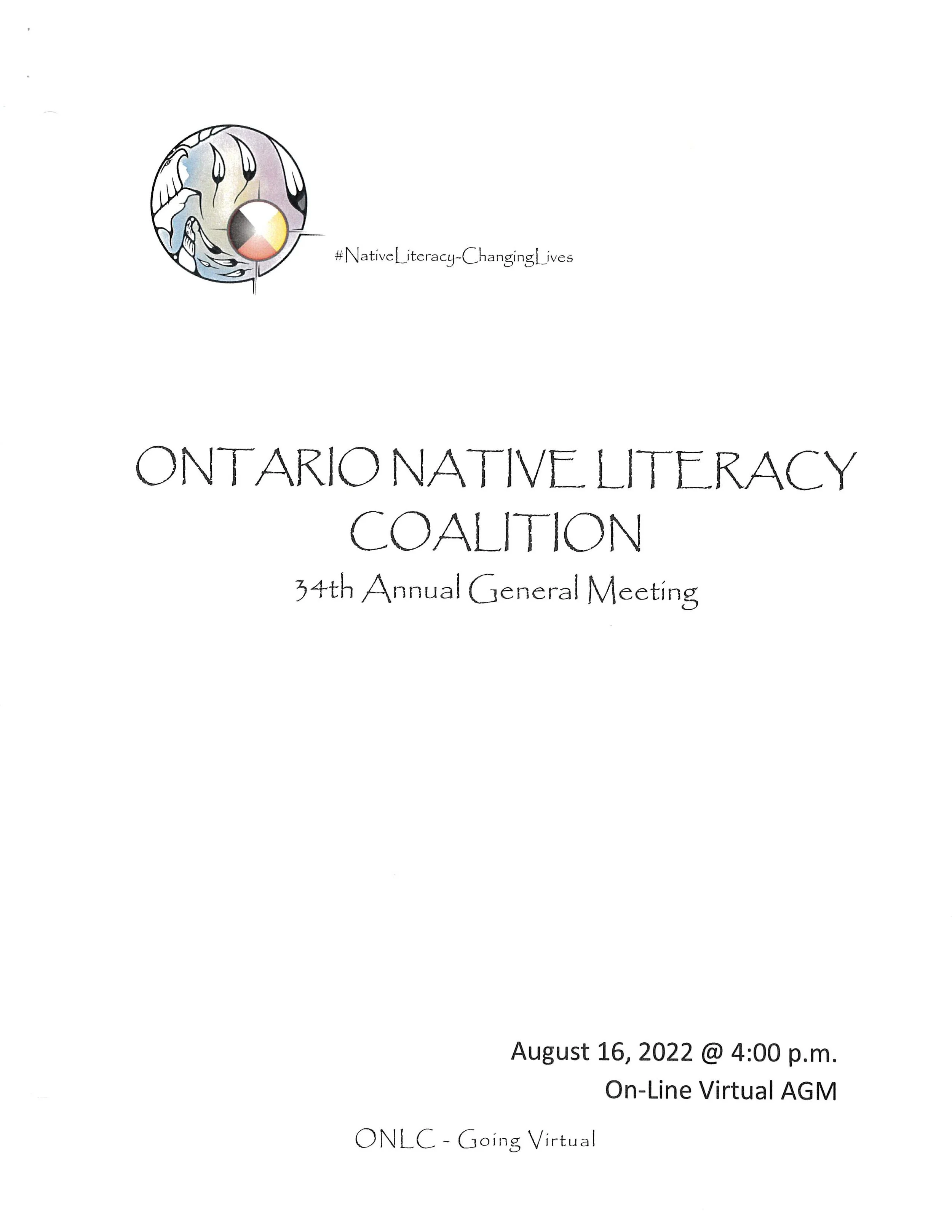 ONLC 34th Annual General Meeting- August 16, 2022