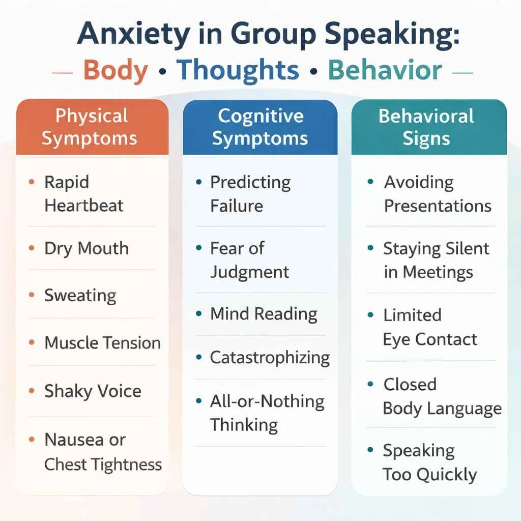 Anxiety Symptoms and Cognitive Symptoms in Group Speaking