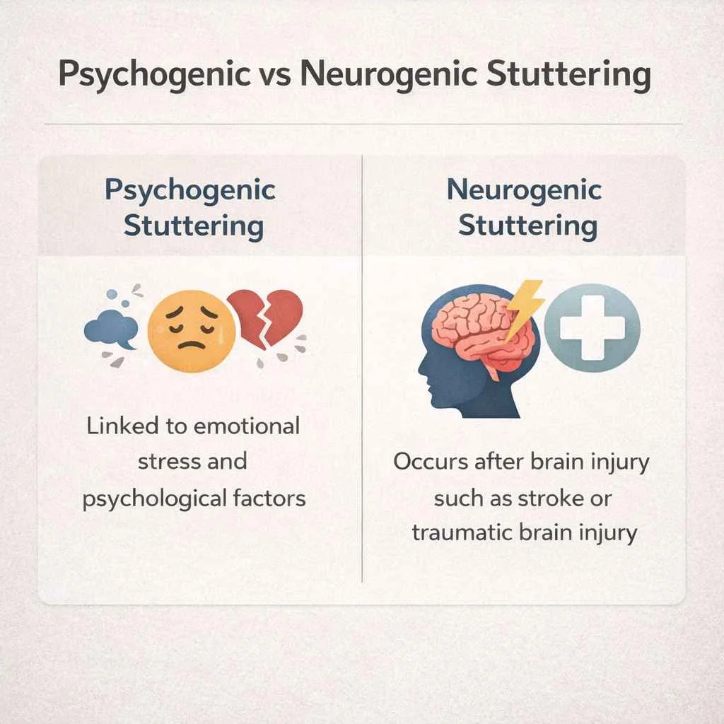 Psychogenic Stuttering vs Neurogenic Stuttering