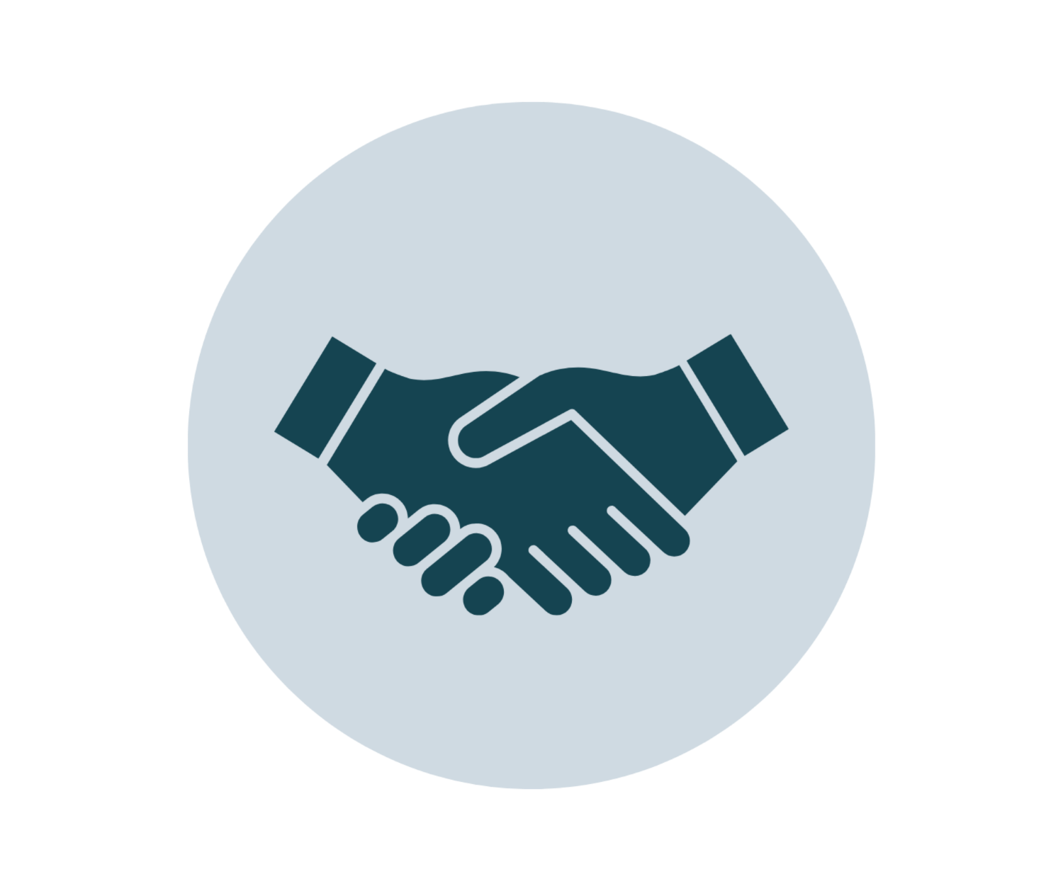 Icon of four interlocking puzzle pieces inside a circle