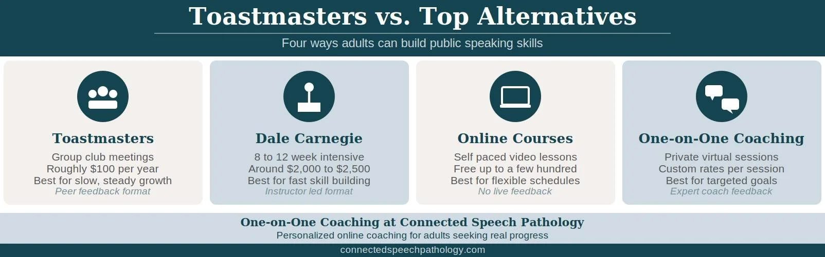 Top Alternatives to Toastmasters for Adults