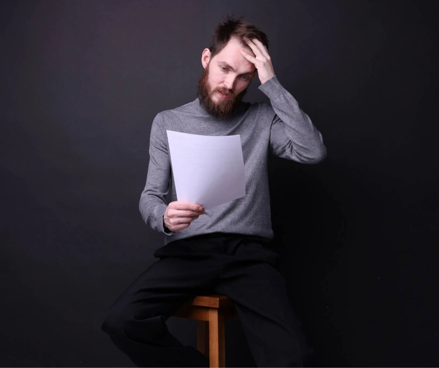 Man rehearsing speech out loud