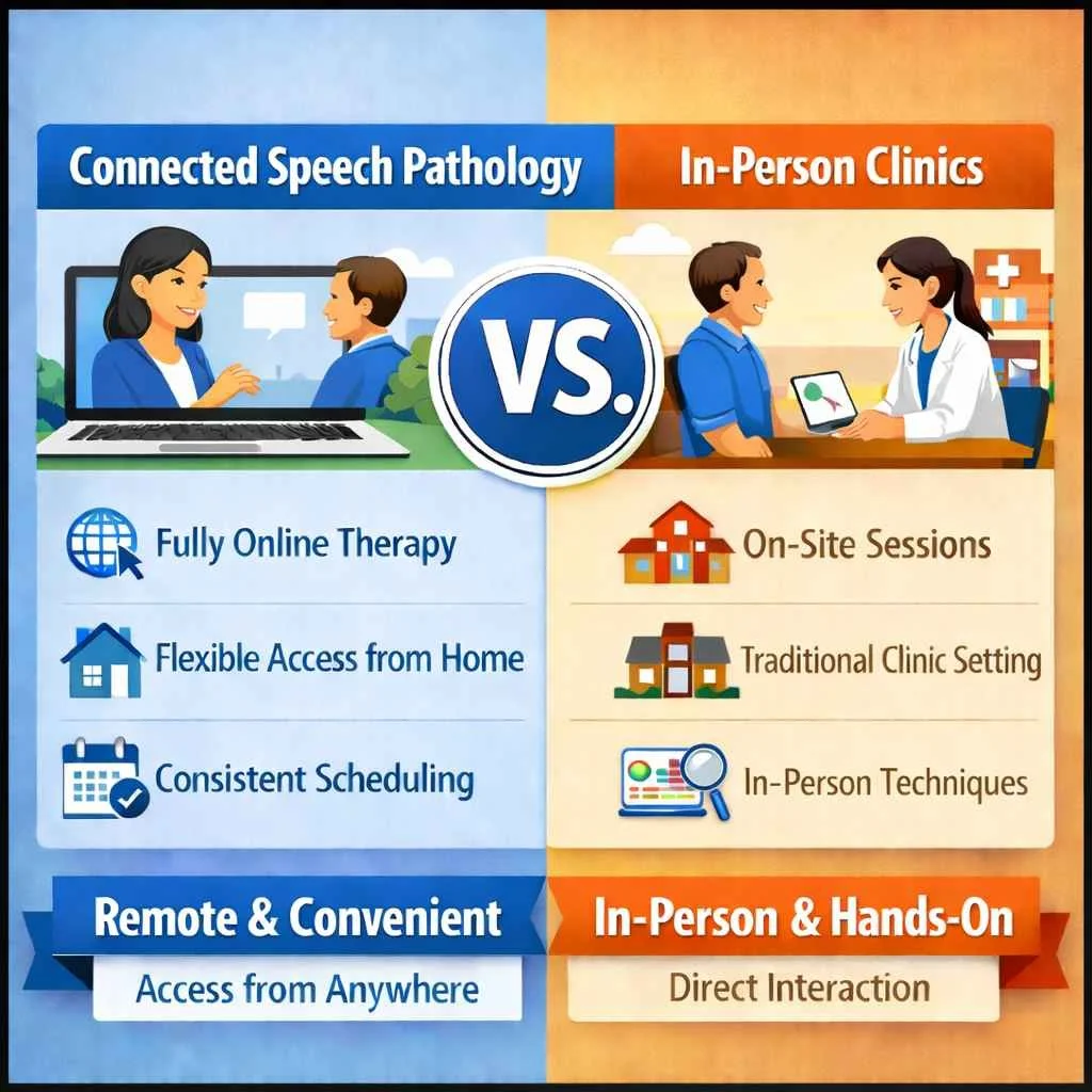 How Connected Speech Pathology Compares to Local Clinics