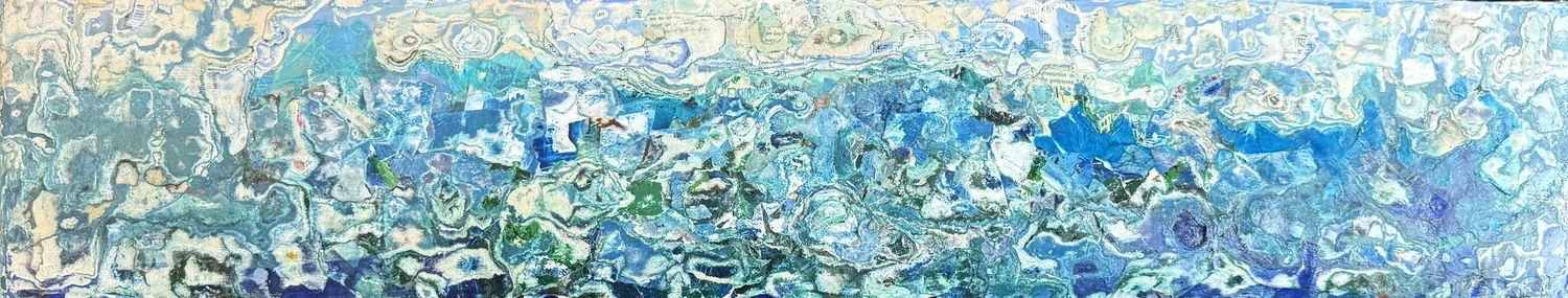 Topography of Water 36" x 7" Wood