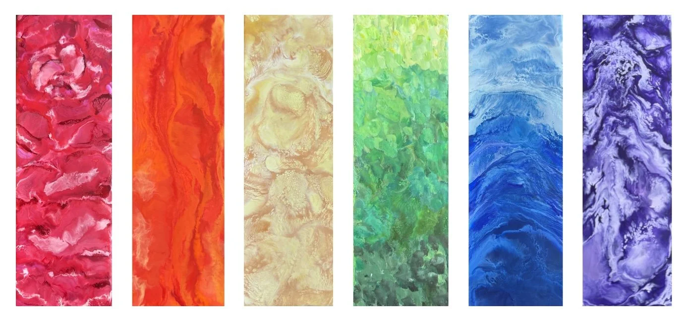 Dynamic Pride: Six 4" x 12" Wood--Sold