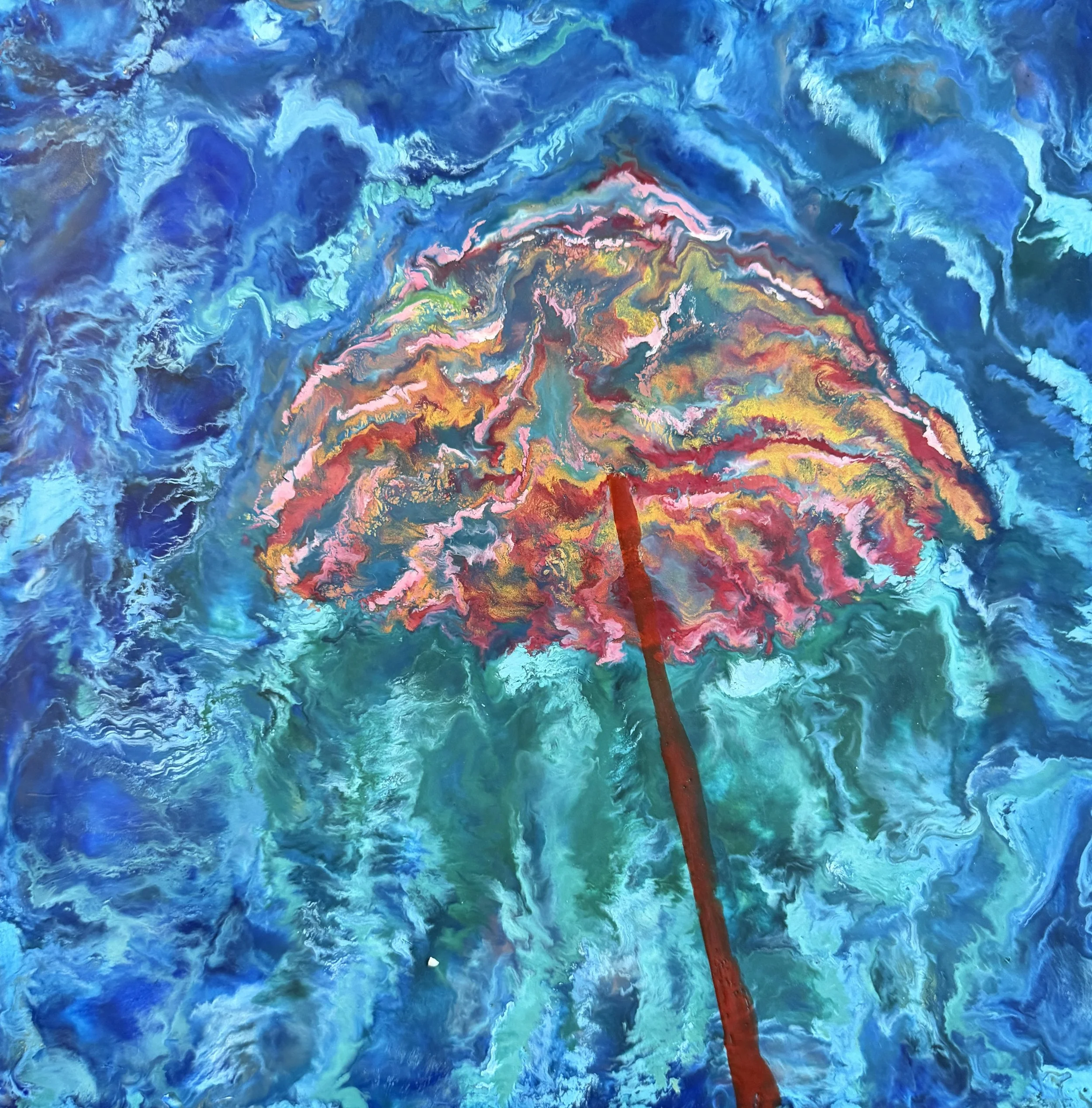 Sky Water 12" x 12" Wood