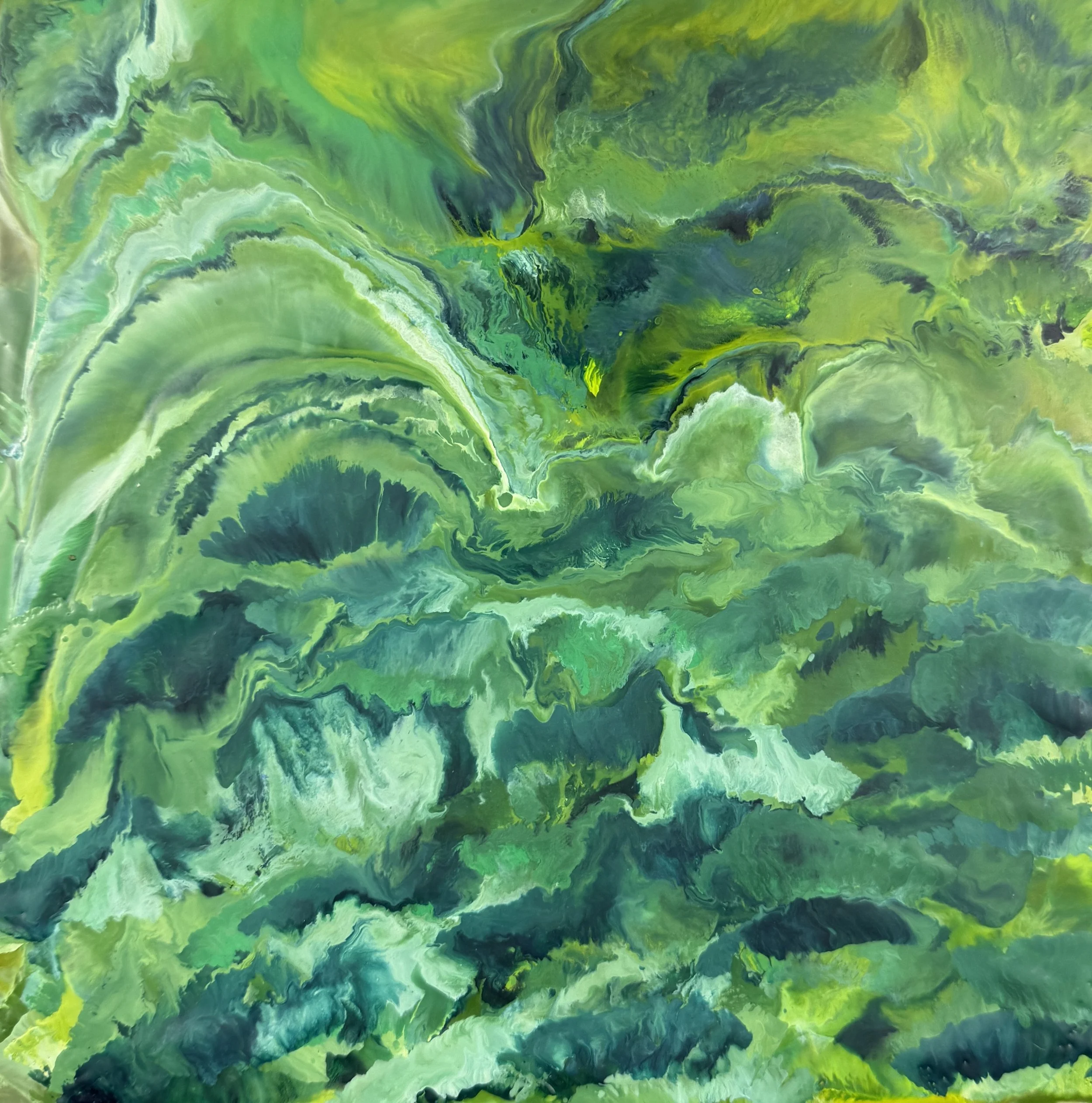 Jumping Jungle 12" x 12" Wood--Sold