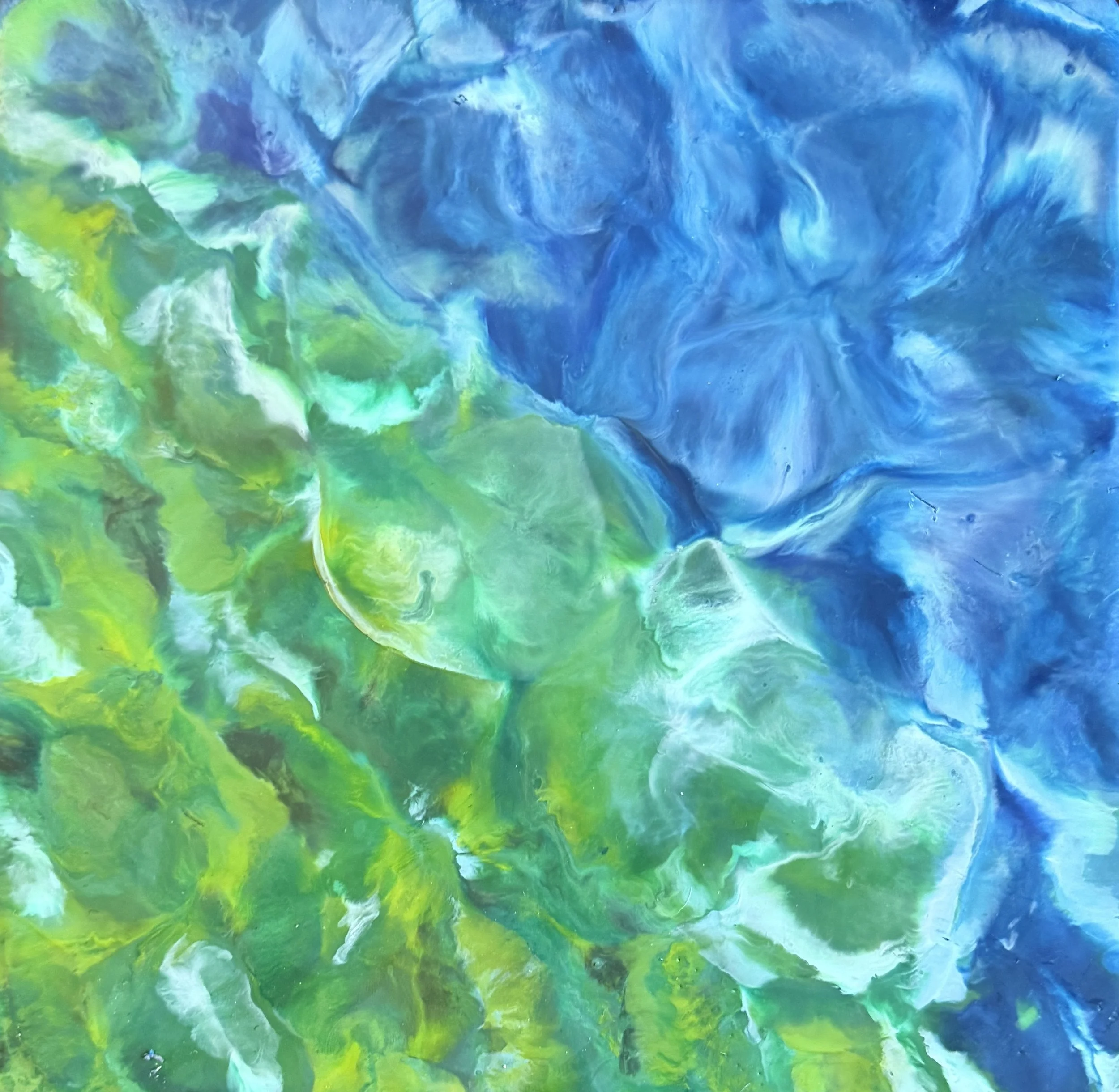 Lake Reflections 8" x 8" Wood--Sold