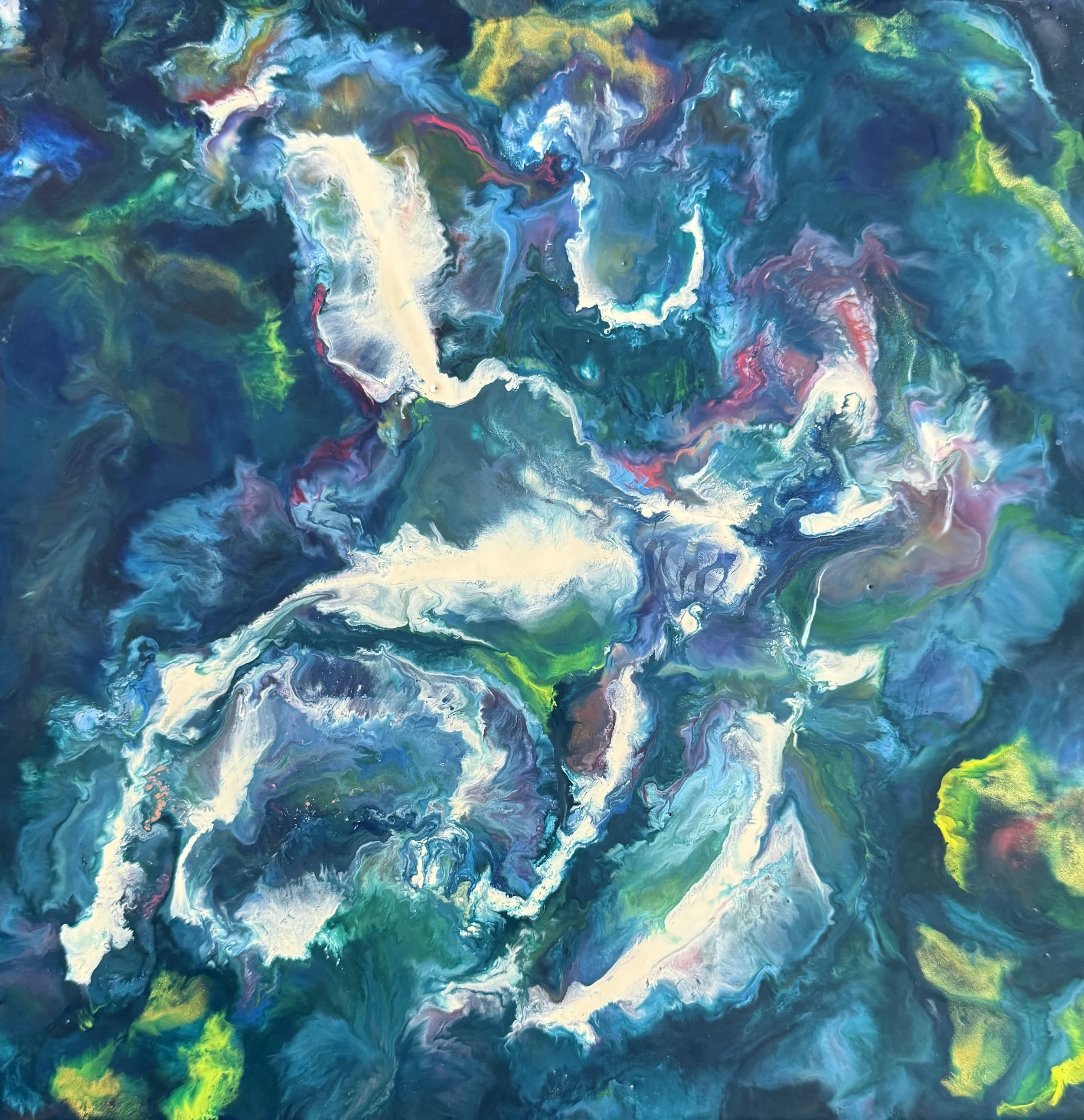 Rippling through Life 12" x 12" Wood--Sold